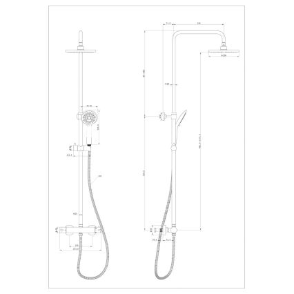 WENKO 25483100 - Sprchový systém WATERSAVING SYSTEM 120 cm lesklý chrom