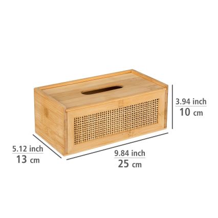 WENKO 25607100 - Box na kapesníky ALLEGRE 25x13 cm hnědá
