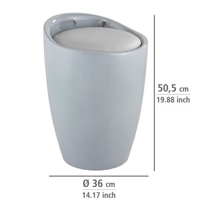 WENKO 25625100 - Stolička CANDY 36x50,5 cm šedá/černá