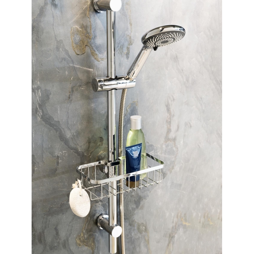 WENKO 25678100 - Košík FLORESTA 24x14 cm stříbrná