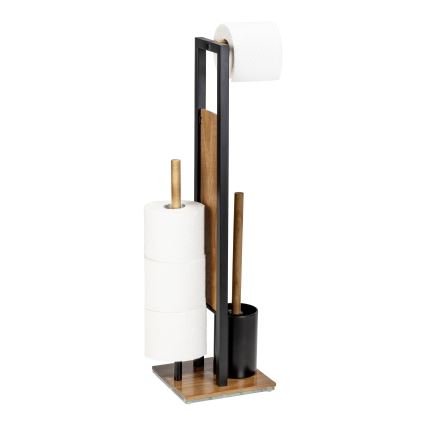 WENKO 25784100 - WC set RIVALTA 18x70 cm hnědá/černá