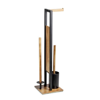 WENKO 25784100 - WC set RIVALTA 18x70 cm hnědá/černá