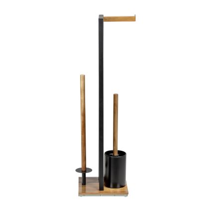 WENKO 25784100 - WC set RIVALTA 18x70 cm hnědá/černá