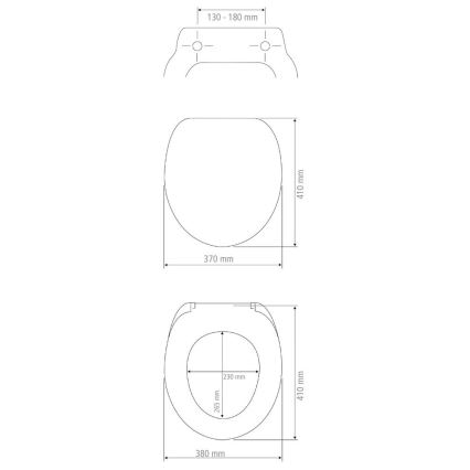 WENKO 25792100 - WC sedátko PRIMA 37x41 cm žlutá/stříbrná