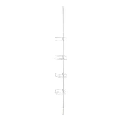WENKO 26015100 - Rohová police DOLCEDO 31x230 cm nerez/bílá