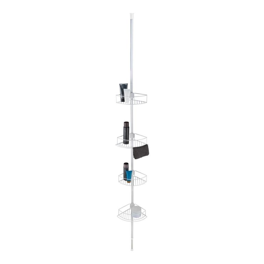WENKO 26015100 - Rohová police DOLCEDO 31x230 cm nerez/bílá