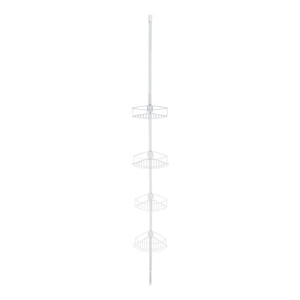 WENKO 26015100 - Rohová police DOLCEDO 31x230 cm nerez/bílá