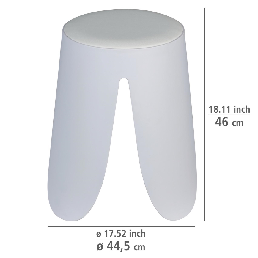WENKO 26086100 - Stolička COMISO 44,5x46 cm bílá