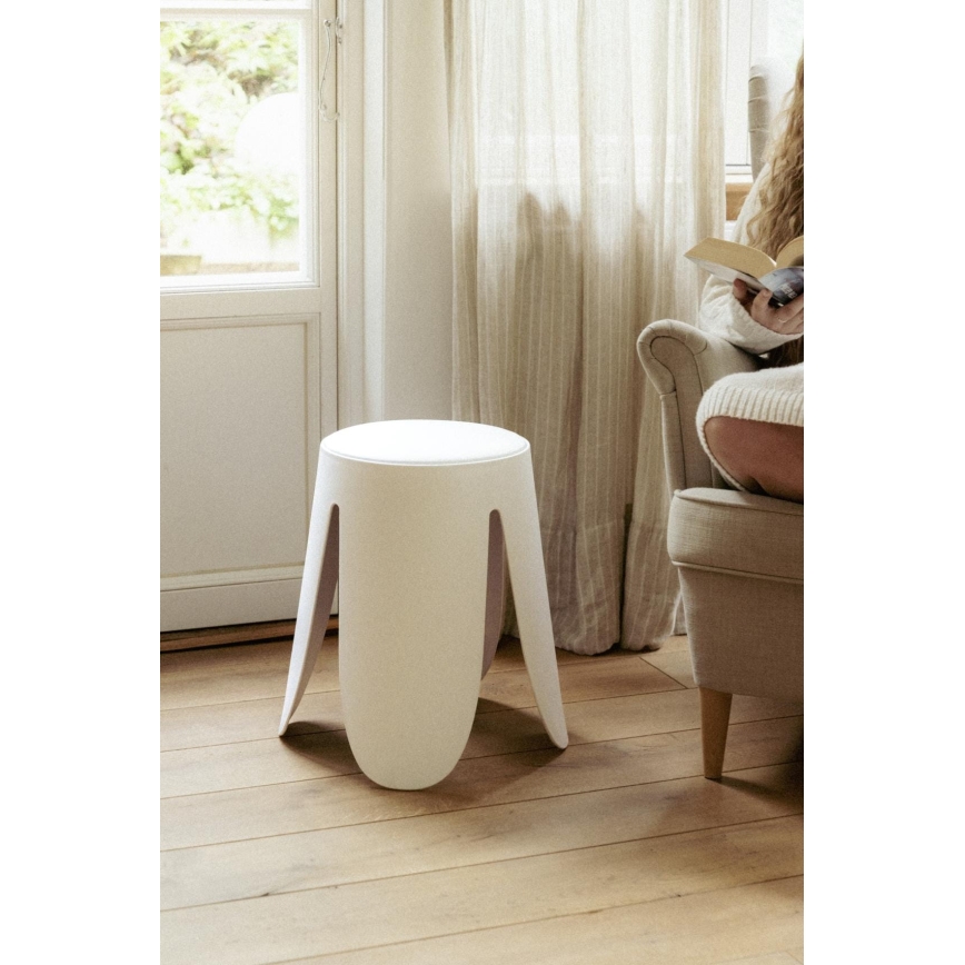 WENKO 26086100 - Stolička COMISO 44,5x46 cm bílá