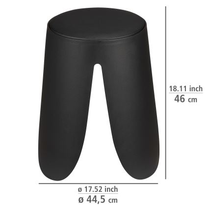 WENKO 26087100 - Stolička COMISO 44,5x46 cm černá
