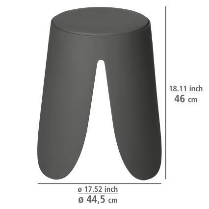 WENKO 26089100 - Stolička COMISO 44,5x46 cm antracit