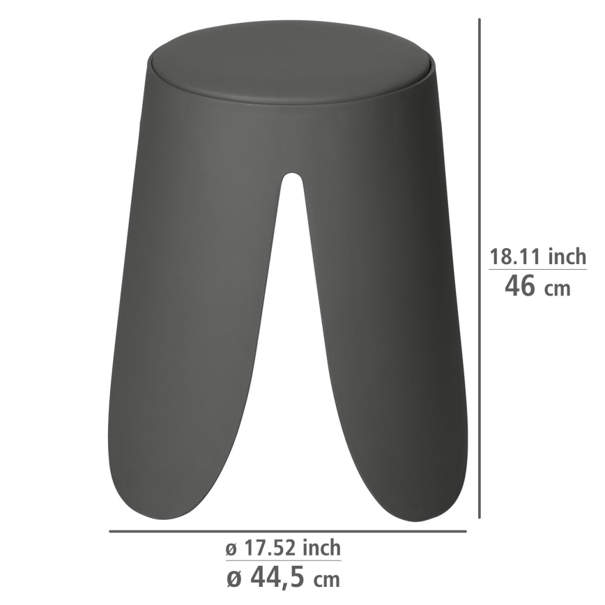 WENKO 26089100 - Stolička COMISO 44,5x46 cm antracit