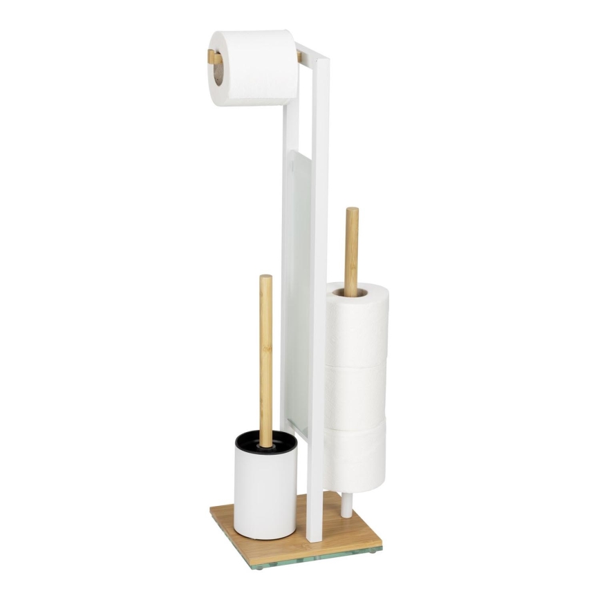 WENKO 26214100 - WC set RIVALTA 18x70 cm hnědá/bílá