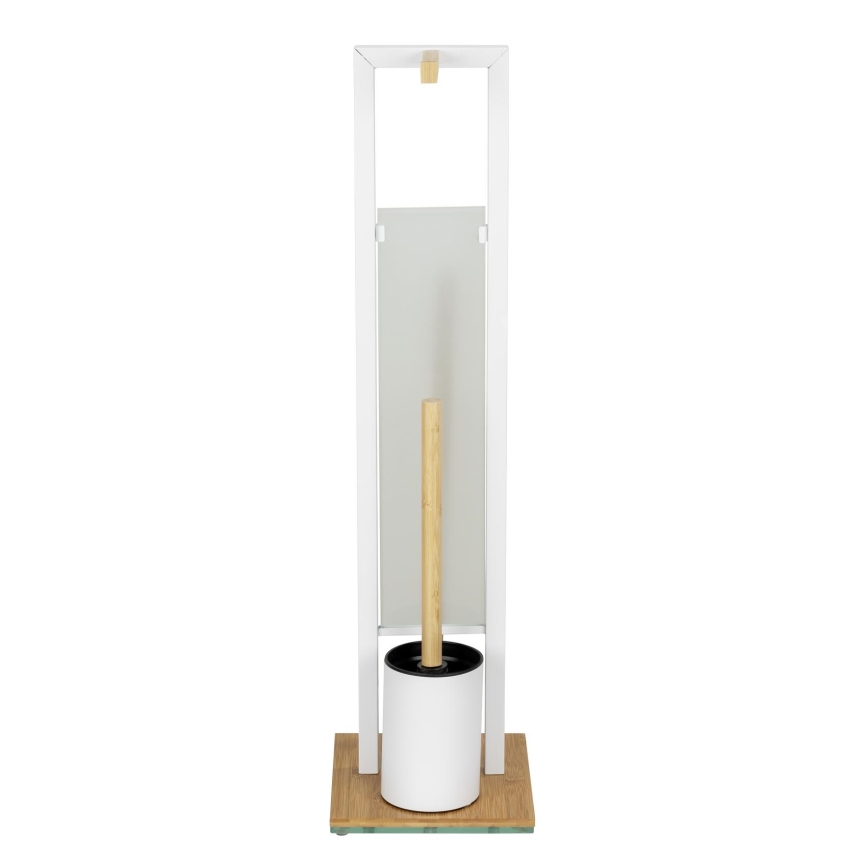 WENKO 26214100 - WC set RIVALTA 18x70 cm hnědá/bílá