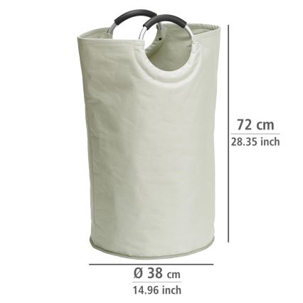 WENKO 3440001100 - Koš na prádlo STONE 38x72 cm béžová/stříbrná/černá