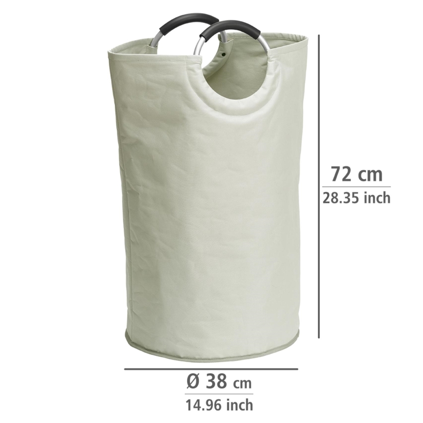 WENKO 3440001100 - Koš na prádlo STONE 38x72 cm béžová/stříbrná/černá