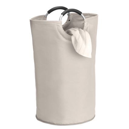 WENKO 3440001100 - Koš na prádlo STONE 38x72 cm béžová/stříbrná/černá