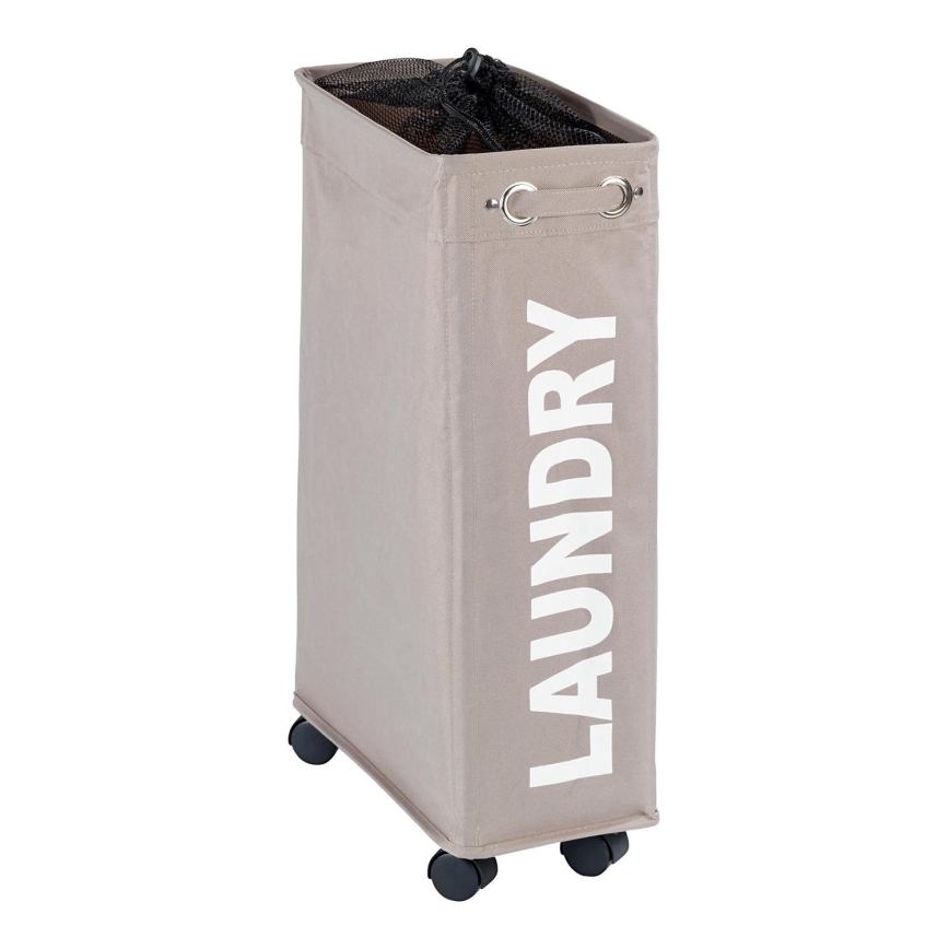 WENKO 3450117100 - Koš na prádlo CORNO 18,5x60 cm béžová/černá