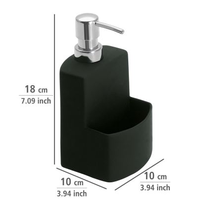 WENKO 3620117800 - Dávkovač mýdla FESTIVAL 10x18 cm černá