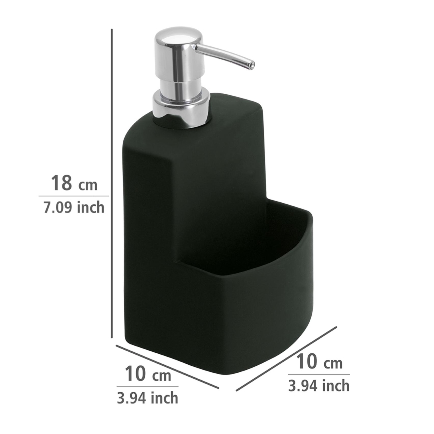 WENKO 3620117800 - Dávkovač mýdla FESTIVAL 10x18 cm černá