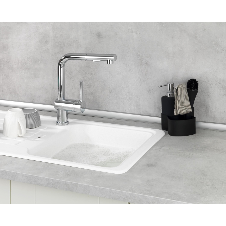 WENKO 3620127800 - Mycí set EMPIRE 11x19 cm černá/stříbrná