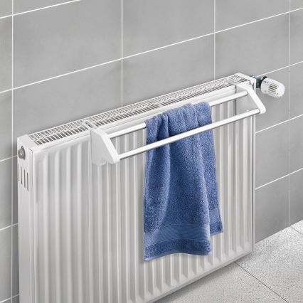 WENKO 3703100 - Sušák na prádlo TWIN 60x13 cm stříbrná/bílá