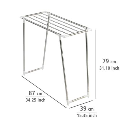 WENKO 3774020100 - Sušák na prádlo PROFI SINGLE 87x79 cm nerez/stříbrná/bílá