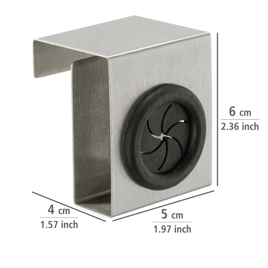 WENKO 4368060100 - Hák PUSH 5x6 cm stříbrná/černá