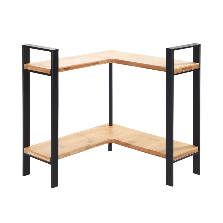 WENKO 53028100 - Polička LOU 30x33 cm černá/hnědá