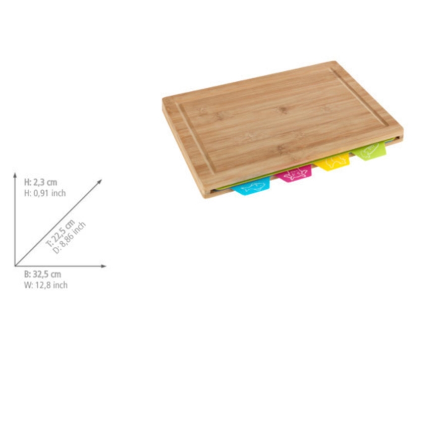 WENKO 53064100 - Prkénko 32,5x22,5 cm hnědá/pestrobarevná