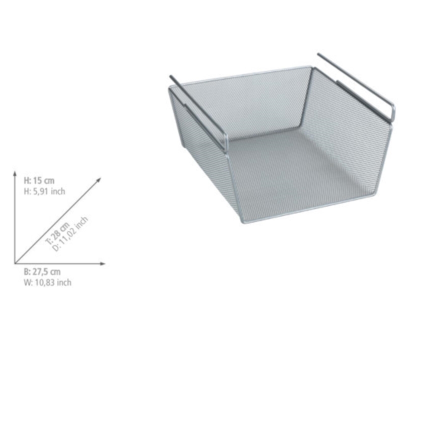 WENKO 53142100 - Košík 27,5x28 cm stříbrná