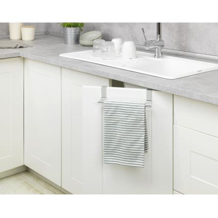 WENKO 53245100 - Držák na ručníky TELESCOPE 7x6 cm stříbrná/černá