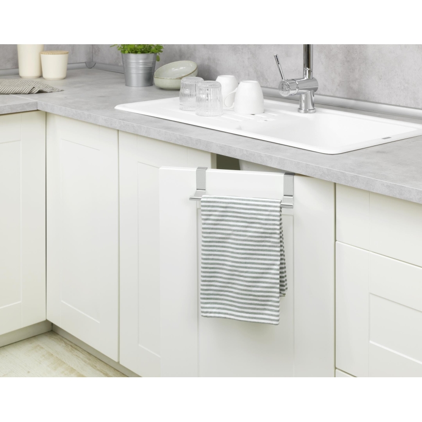 WENKO 53245100 - Držák na ručníky TELESCOPE 7x6 cm stříbrná/černá