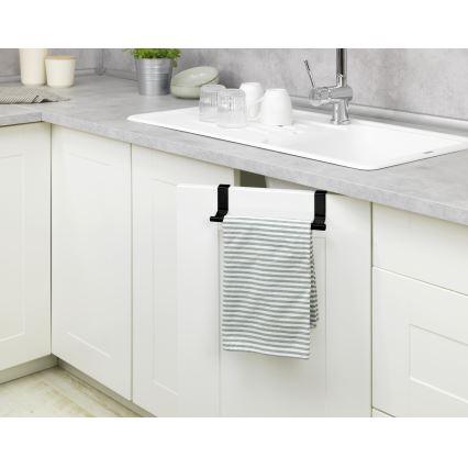 WENKO 53246100 - Držák ručníků 7x6 cm nerez/černá