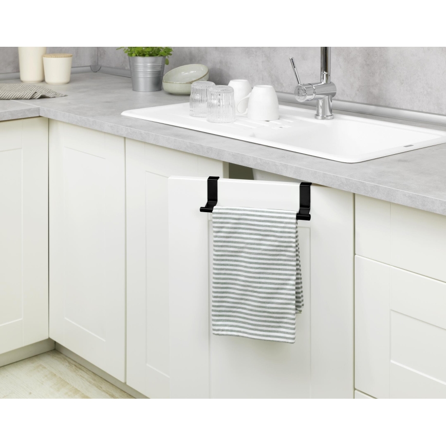 WENKO 53246100 - Držák ručníků 7x6 cm nerez/černá