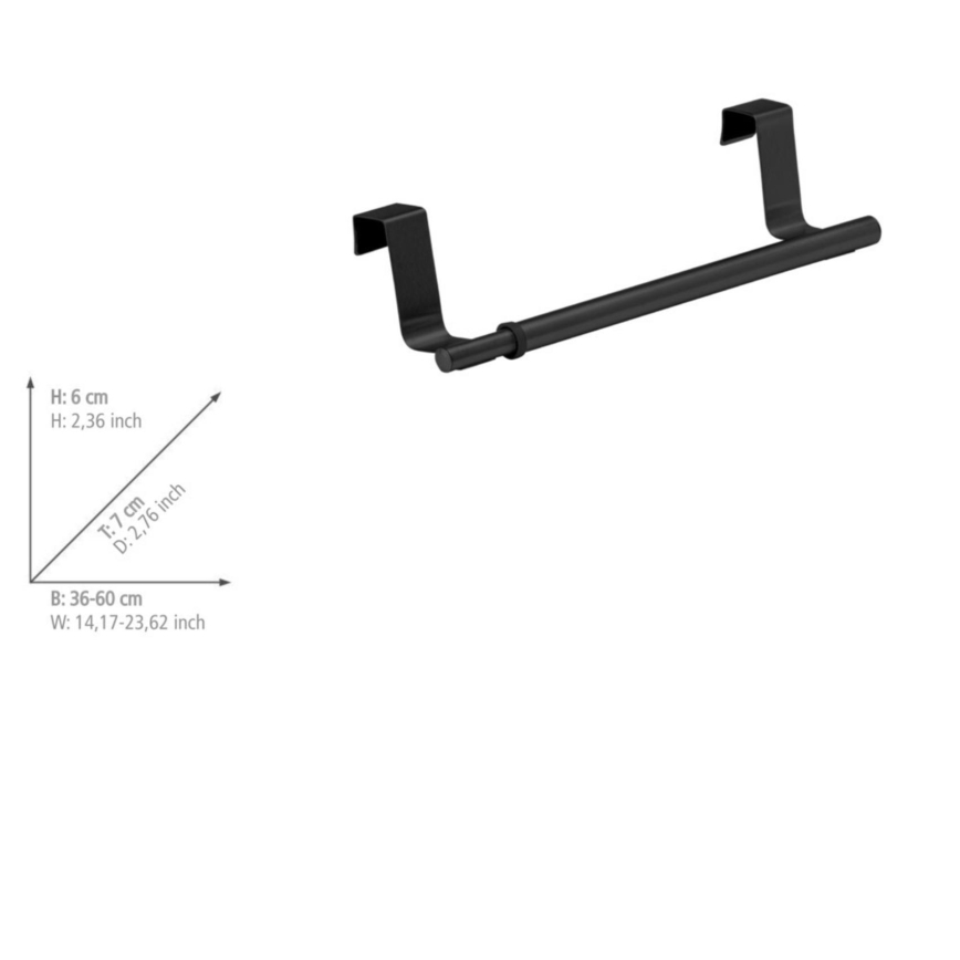 WENKO 53247100 - Držák ručníků 7x6 cm nerez/černá