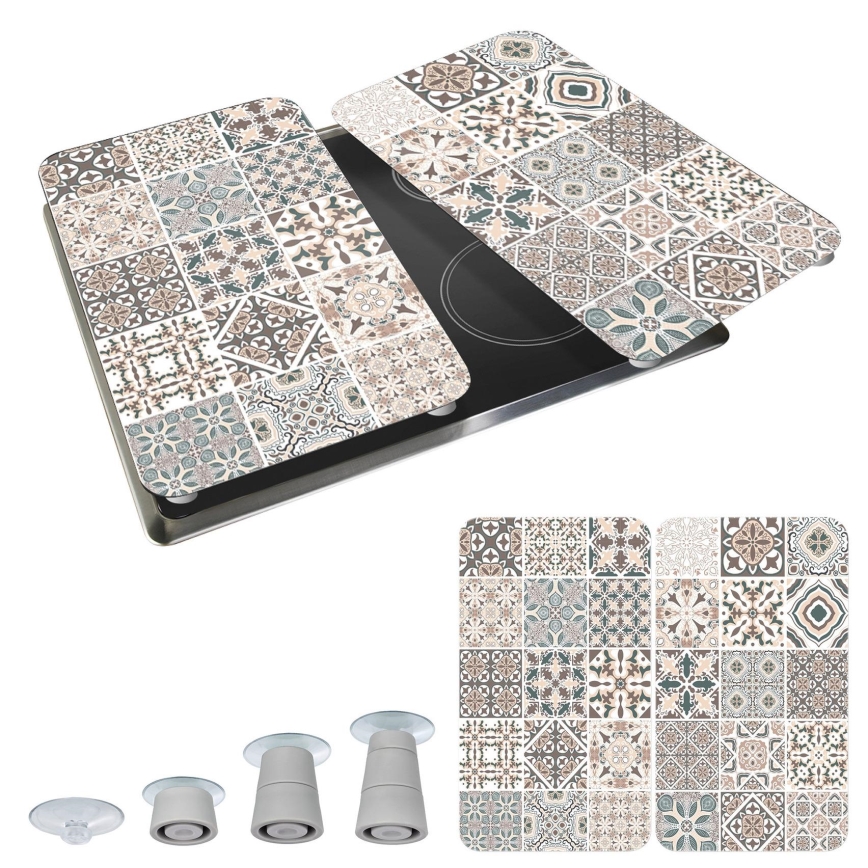 WENKO 53904100 - Kryt varné desky 30x52 cm pestrobarevná/šedá/čirá