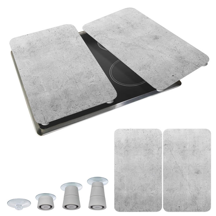 WENKO 53906100 - Kryt varné desky 30x52 cm šedá/čirá