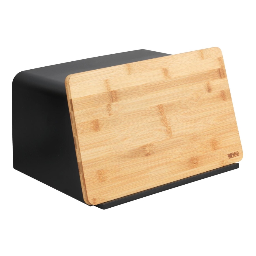 WENKO 54098100 - Chlebník KUBO 35x26,5 cm černá/hnědá