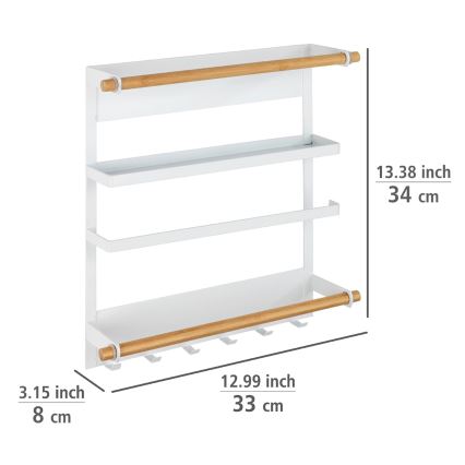 WENKO 54113100 - Organizér MAGNA 33x34 cm bílá/hnědá/černá