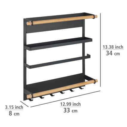 WENKO 54114100 - Organizér MAGNA 33x34 cm černá/hnědá