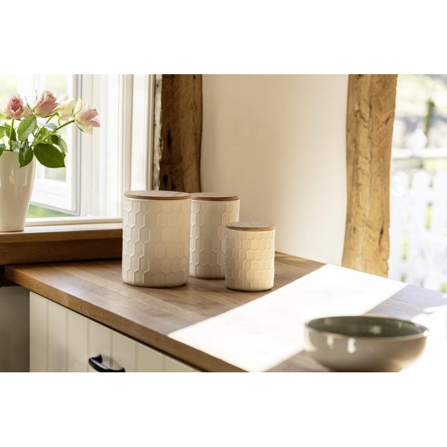 WENKO 54222100 - Box MAYA 13x17 cm bílá/hnědá