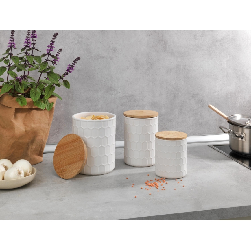 WENKO 54222100 - Box MAYA 13x17 cm bílá/hnědá