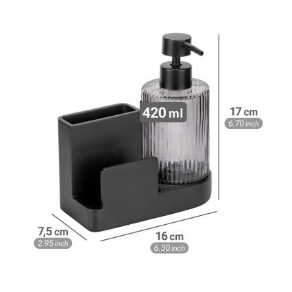 WENKO 54654100 - Organizér PINA 16x17 cm černá