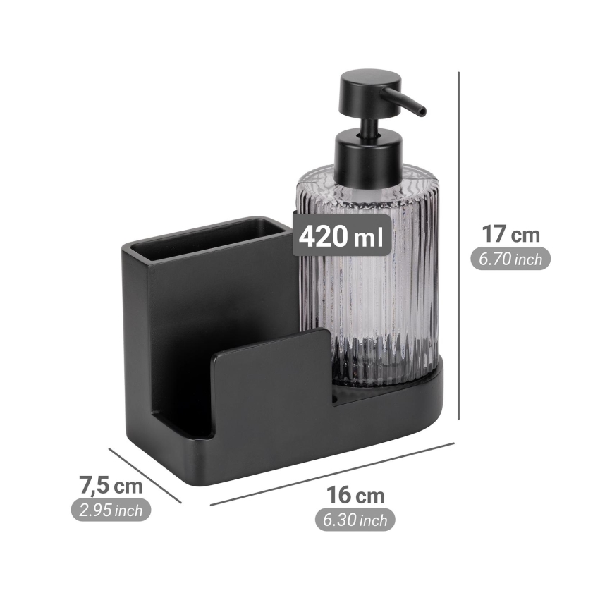 WENKO 54654100 - Organizér PINA 16x17 cm černá