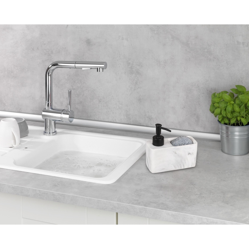 WENKO 54668100 - Dávkovač mýdla RESA 14,5x14,3 cm bílá/černá