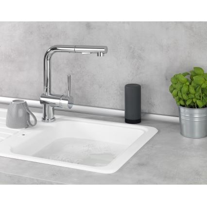 WENKO 54680100 - Dávkovač EASY SQUEEZ-E 6x14 cm šedá/černá