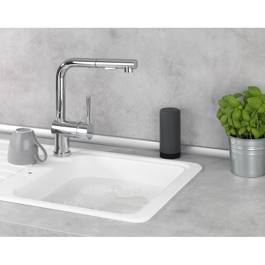 WENKO 54680100 - Dávkovač EASY SQUEEZ-E 6x14 cm šedá/černá