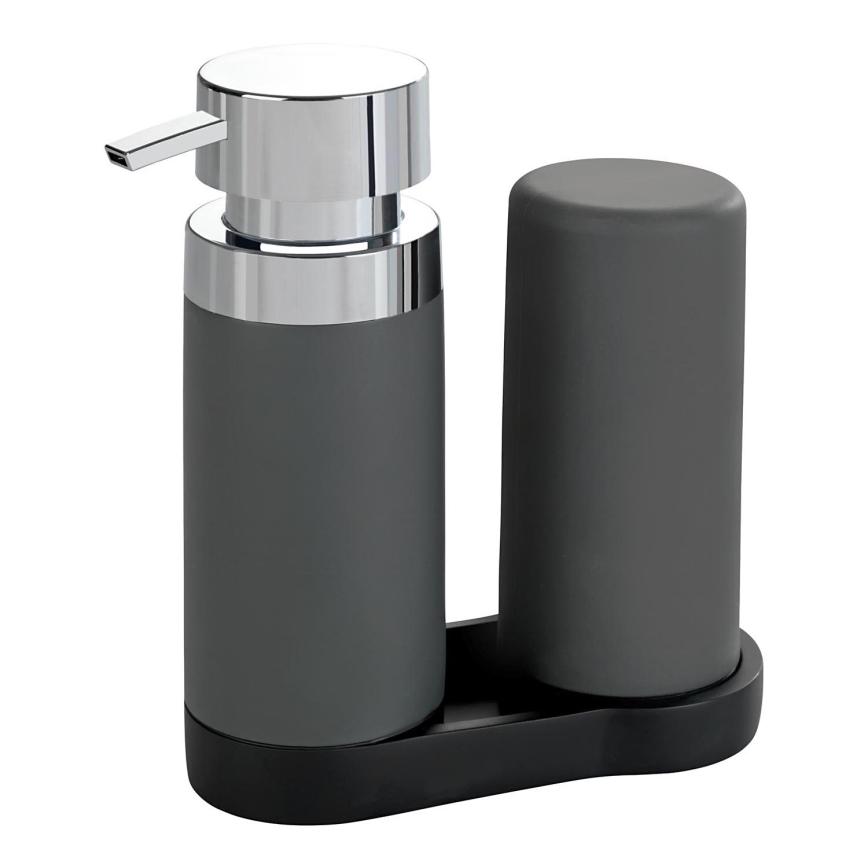 WENKO 54735100 - Mycí stanice EASY SQUEEZ-E 15x18 cm šedá/šedá