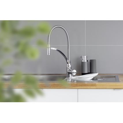 WENKO 54735100 - Mycí stanice EASY SQUEEZ-E 15x18 cm šedá/šedá